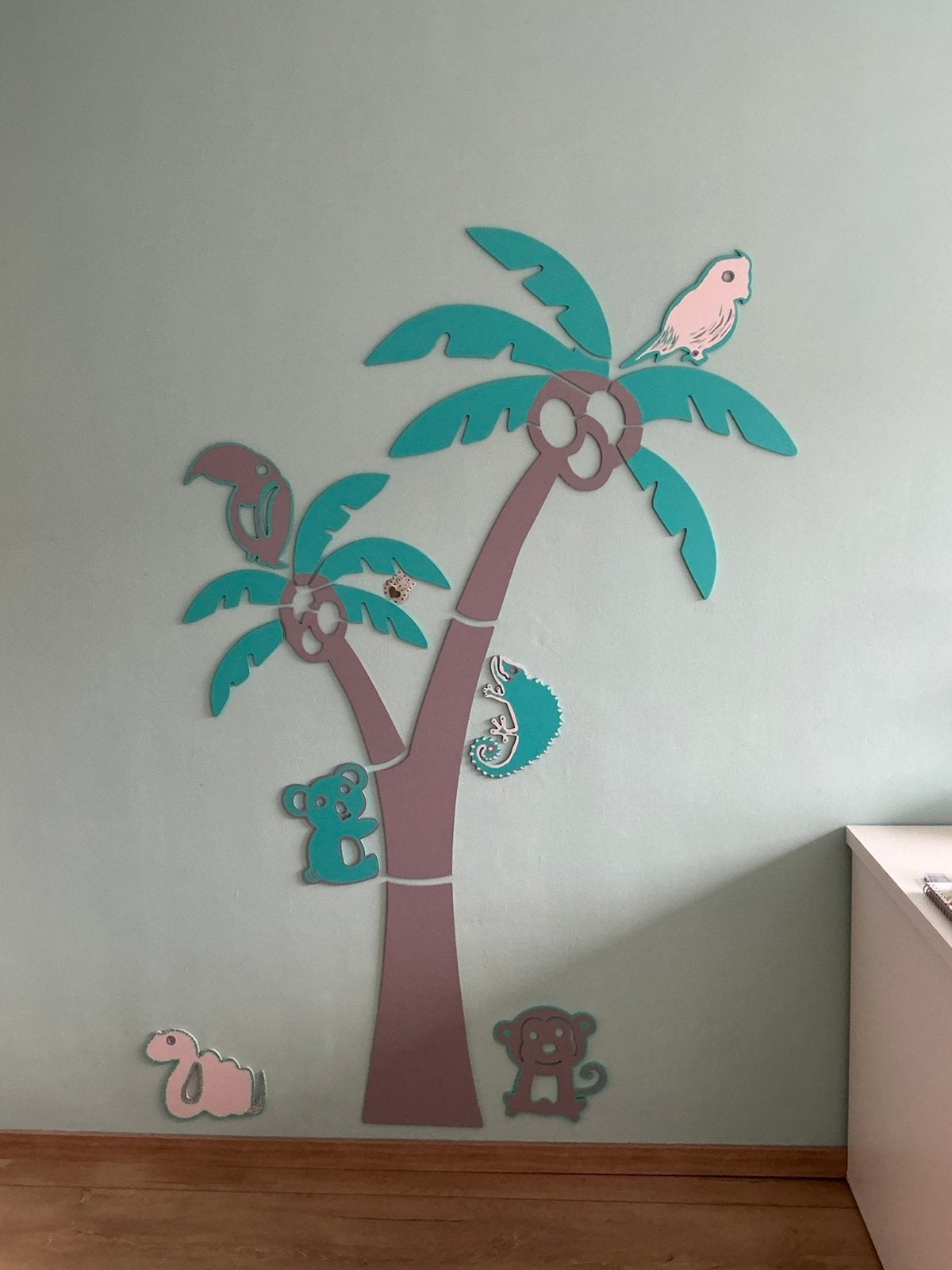 Wanddecoratie kinderkamer palmboom, Gebruikt, Losse elementen, Ophalen of Verzenden, Wanddecoratie