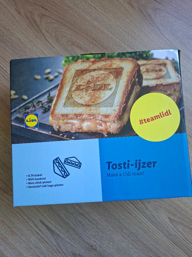 Lidl tosti ijzer met lidl logo, Lidl, Ophalen of Verzenden