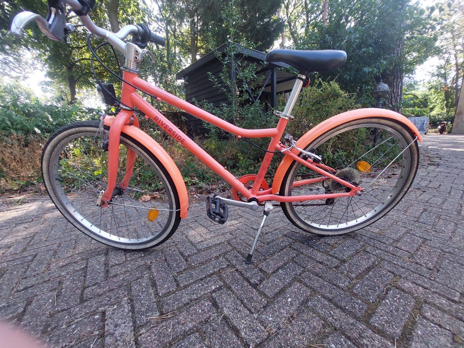 Decathlon Riverside fiets 24 inch zalmkleurig voor meisje, Fietsen en Brommers, Ophalen of Verzenden