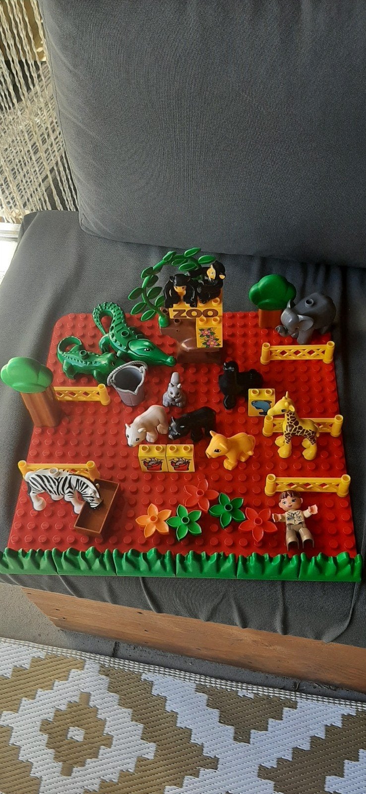 duplo dierentuin 4962 en heel veel extra's!!!, MOC (eigen creatie), Inclusief extra onderdelen, Ophalen of Verzenden, Zo goed als nieuw