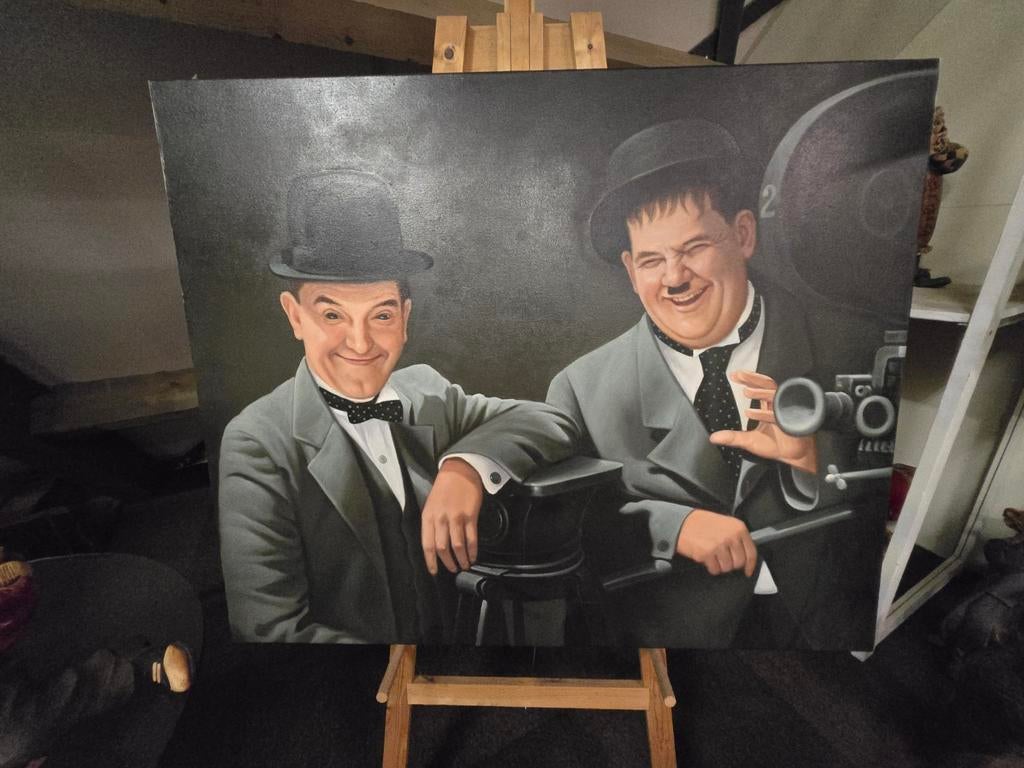 Laurel en Hardy Beelden/Decoratie / schilderij, Ophalen of Verzenden