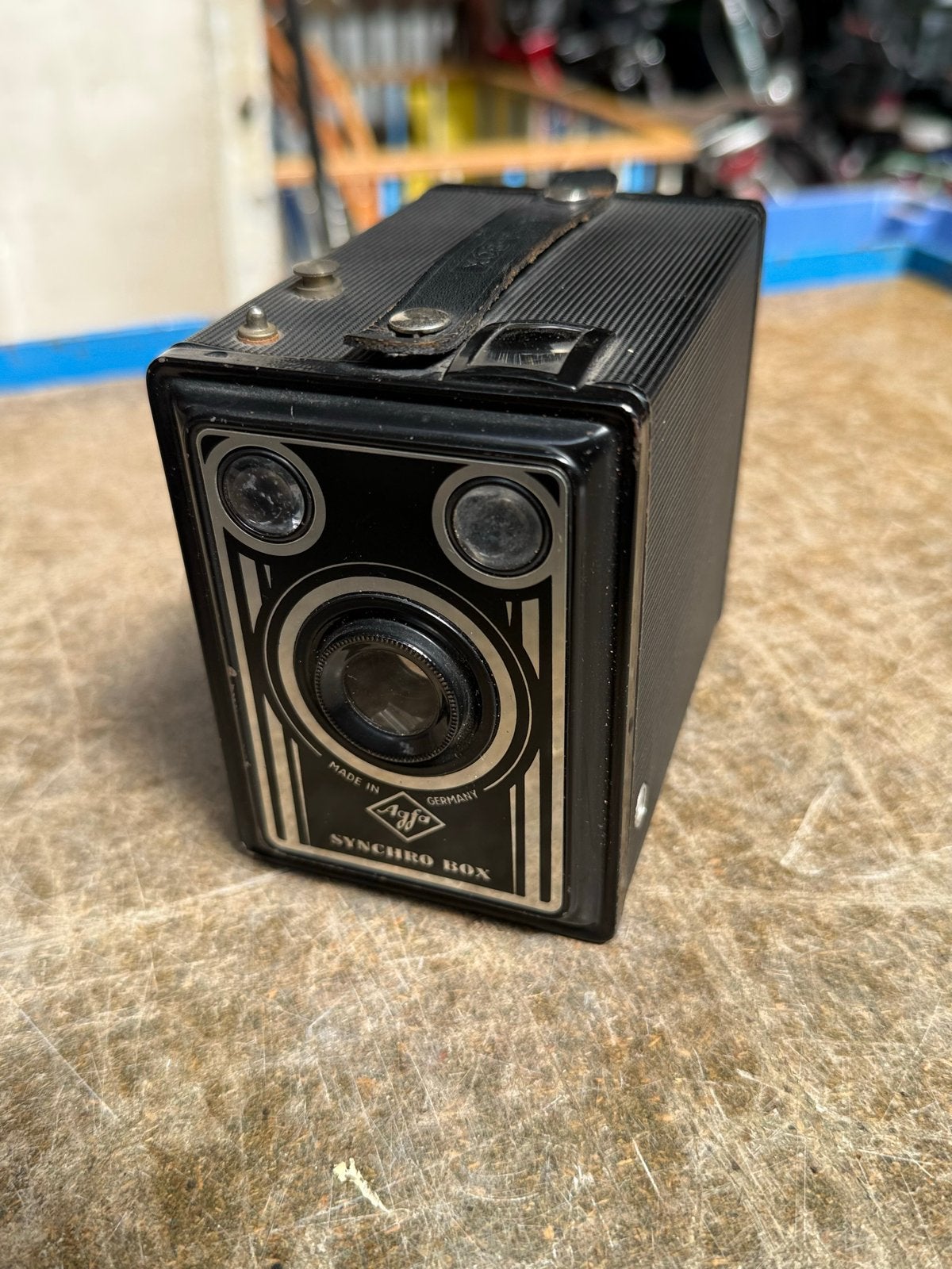 Vintage Agfa Synchro Box fototoestel - Made in Germany, Ophalen of Verzenden, Gebruikt, Compact, Overige Merken