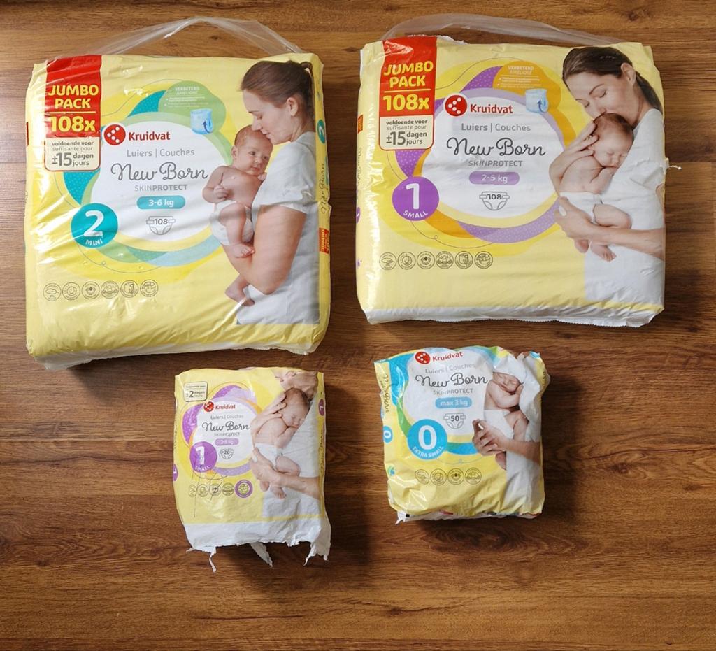 Kruidvat New Born Luiers - Diverse Maten, Ophalen of Verzenden, Nieuw, Kruidvat, Jongetje of Meisje
