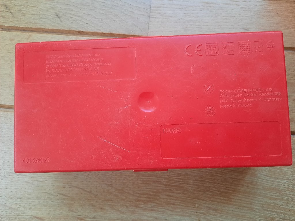Lego broodtrommel opbergbox rood, Ophalen of Verzenden, Zo goed als nieuw