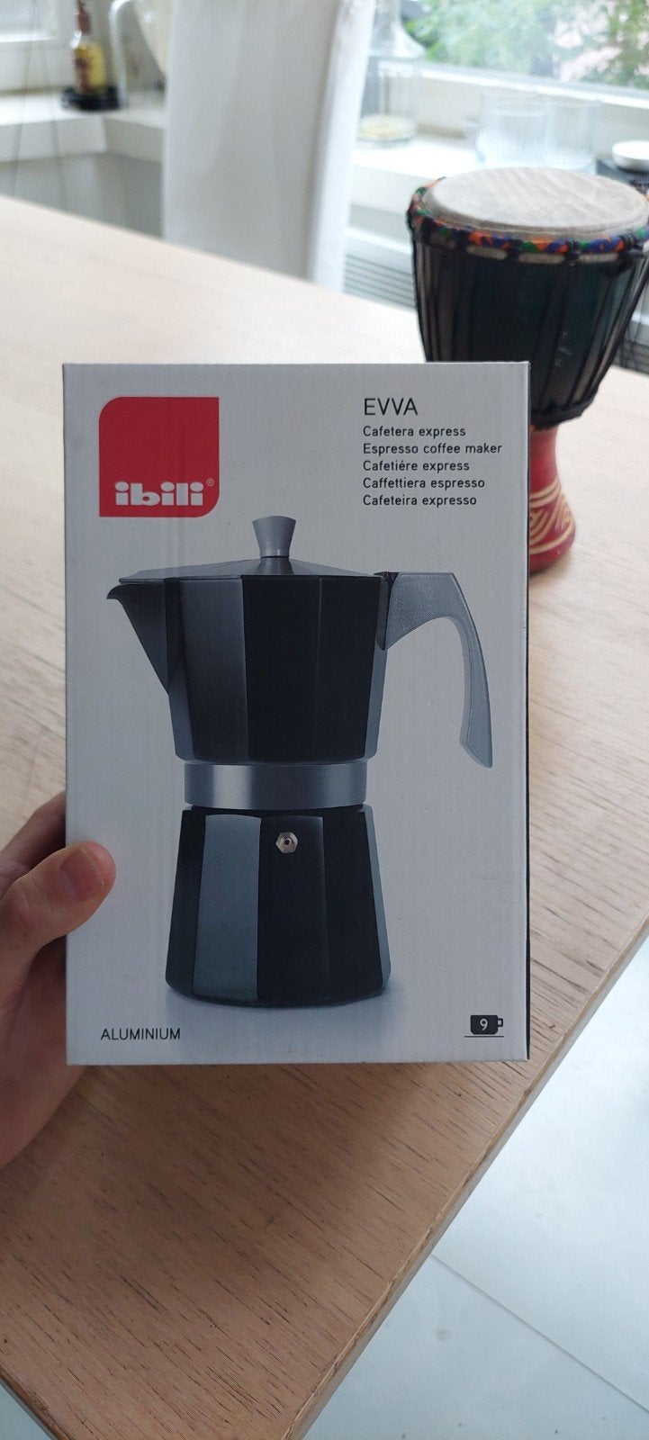 Koffie zetapparaat Ibil Evva Aluminium Espresso, Ophalen, Espresso apparaat, 10 kopjes of meer, Nieuw