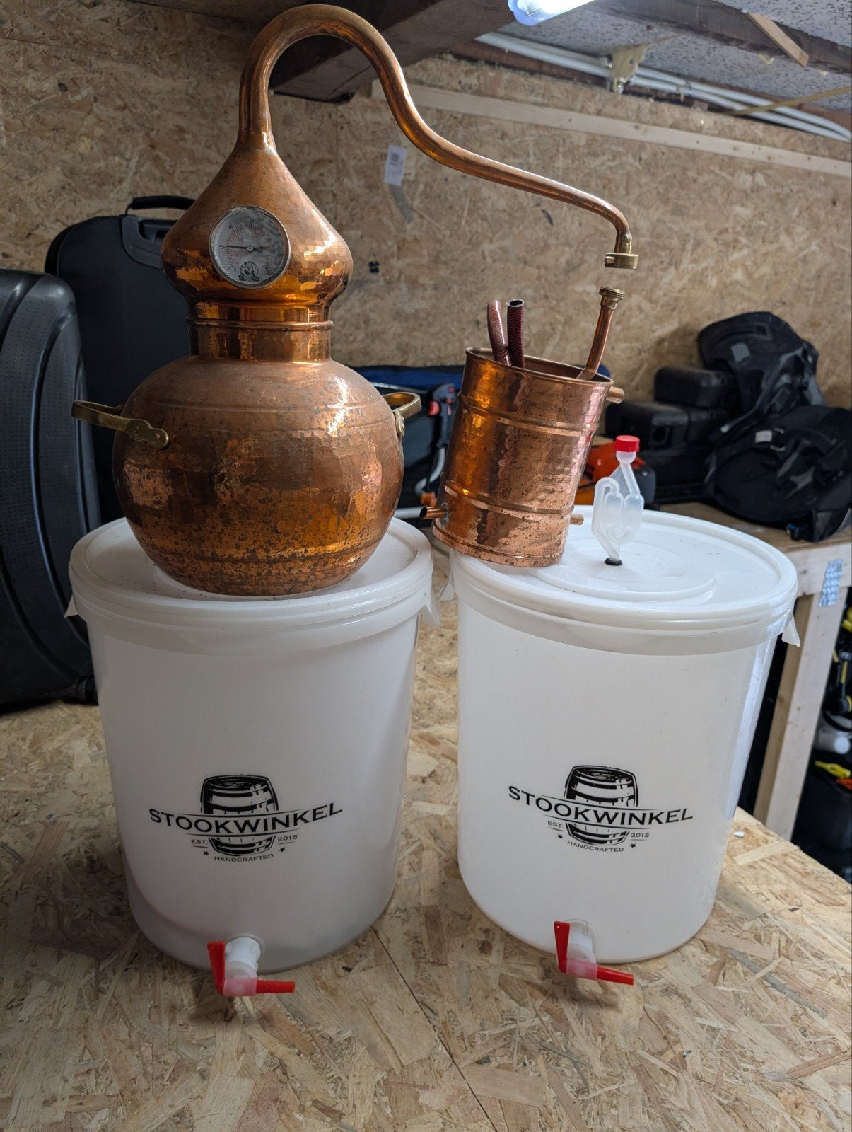 Destileerketel/alambiek 15 liter met toebehoren, Ophalen