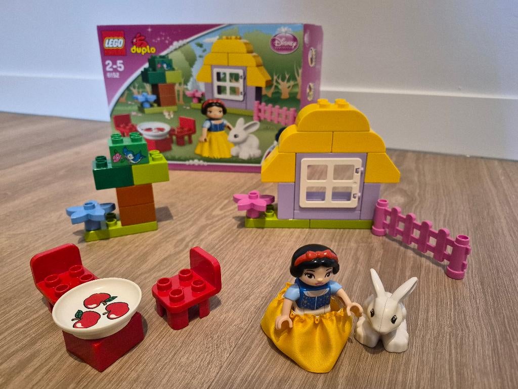 Duplo 6152 Disney Princess Sneeuwwitje's huisje COMPLEET, Ophalen of Verzenden, Gebruikt, Complete set, Duplo