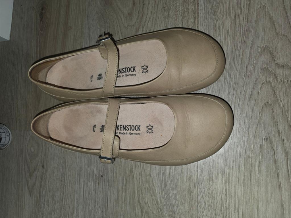 Birkenstock ballerina's maat 40, Beige, Gedragen, Birkenstock, Ballerina's