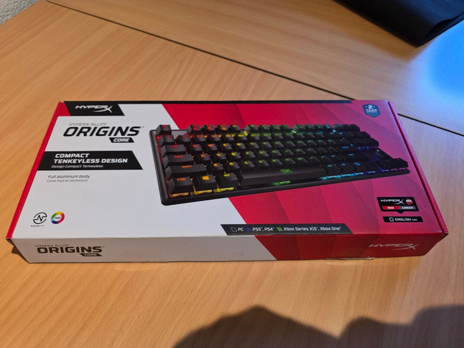 HyperX Alloy Origins Core Gaming Toetsenbord (Red keys), Computers en Software, Ophalen of Verzenden, Zo goed als nieuw, Gaming toetsenbord
