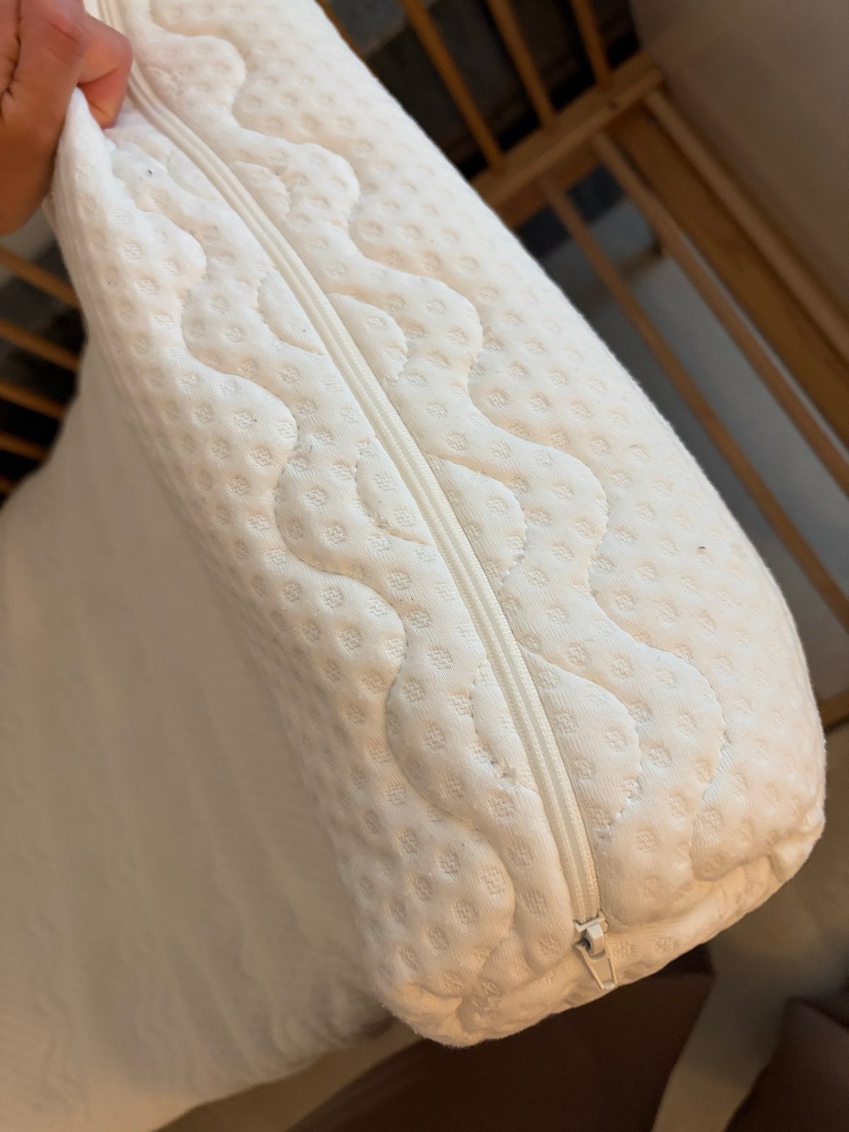 Bopita babybed met matras - Wit/Naturel, Ophalen, Gebruikt, 70 tot 85 cm, 140 tot 160 cm