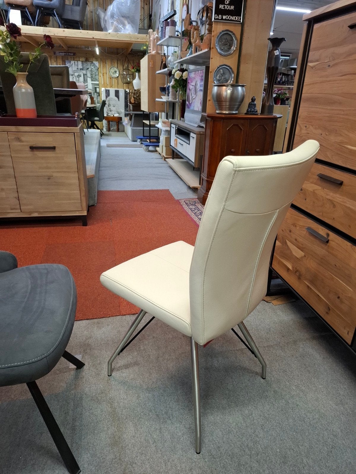 6 Nieuwe LEREN stoelen NU Zomer Aanbieding, Samen € 300,=, Huis en Inrichting, Stoelen, Ophalen, Wit, Nieuw, Vijf, Zes of meer stoelen