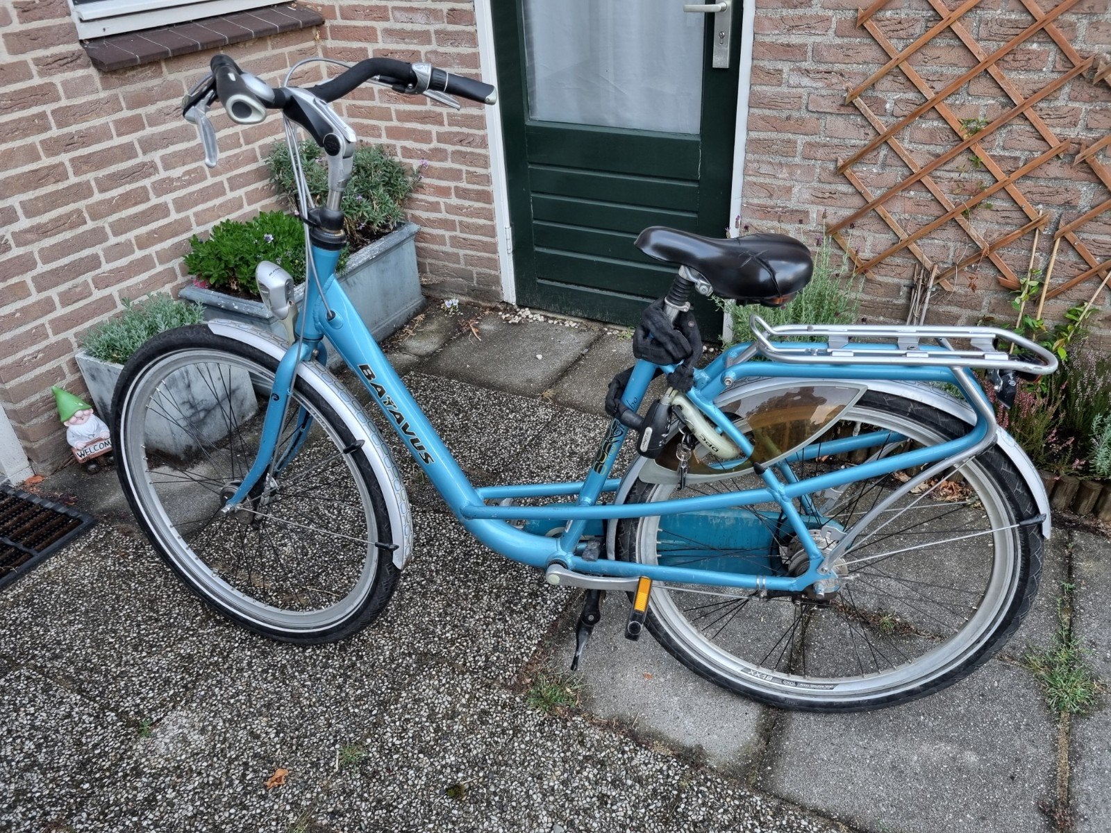 Batavus Mambo Deluxe blauw damesfiets, Ophalen, Versnellingen, Batavus, Trommelrem