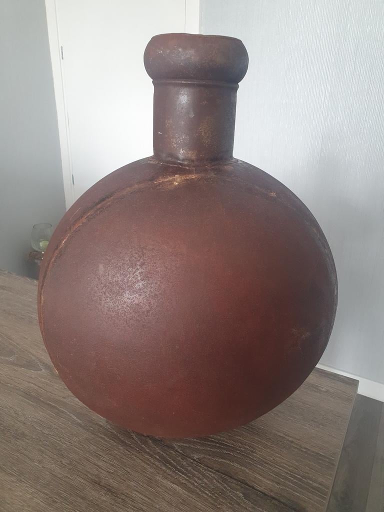 Decoratieve roestkleurige kruik, Ophalen of Verzenden