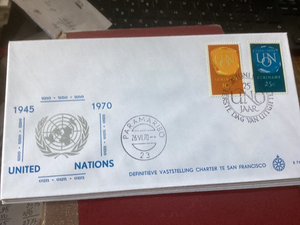 No2503 E75 Suriname Karrewiel Nederland jaargangen fdc 1963, Ophalen, Onbeschreven, Nederland