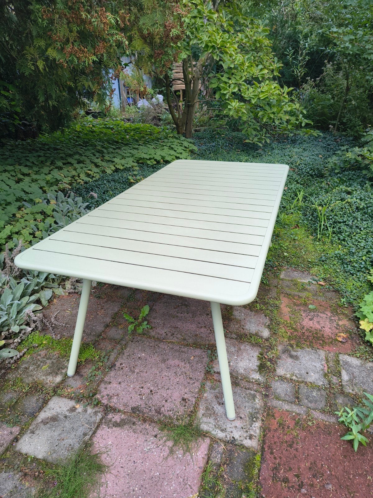 tuintafel fermob Luxembourg, 207 x 100 cm,kleur willow, Ophalen of Verzenden, Gebruikt, Rechthoekig, Metaal