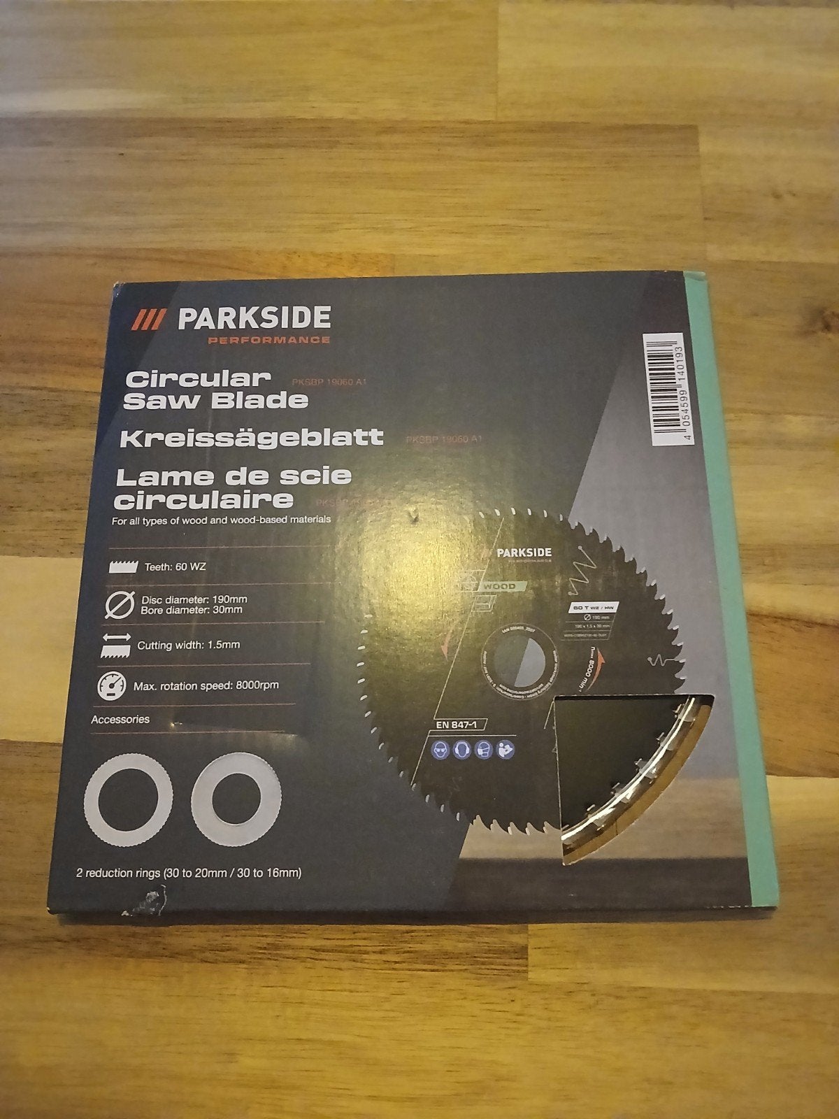 Parkside Performance Cirkelzaagblad 190mm, Ophalen of Verzenden, Nieuw, Cirkelzaag, Parkside Performance