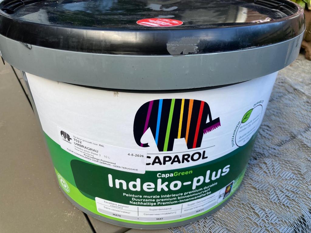 Muurverf mat RAL 7022 Umbragrau - 9,5 liter, 5 tot 10 liter, Ophalen of Verzenden, Grijs, Verf