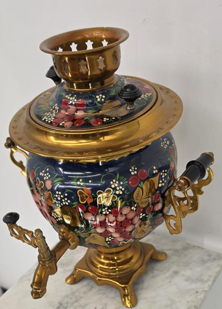 Russische Sovjet Samowar | USSR 1981 | Handbeschilderd, Antiek en Kunst, Ophalen of Verzenden