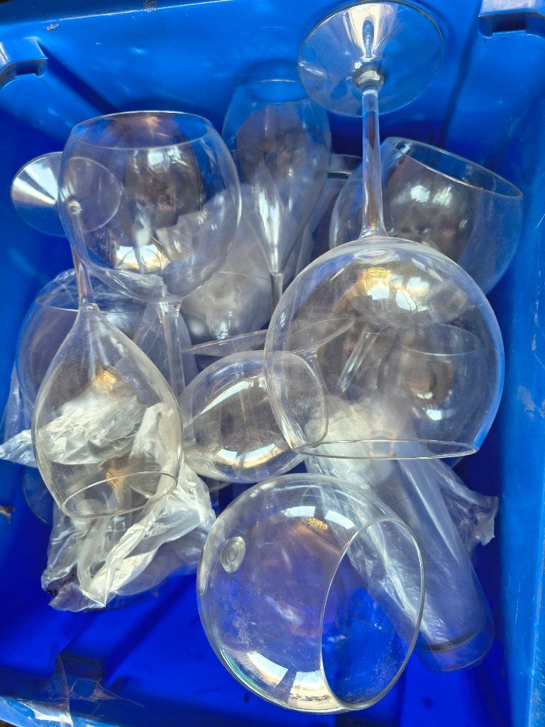 Partij plastic wijn/ cocktailglazen, Ophalen of Verzenden, Zo goed als nieuw, Overige