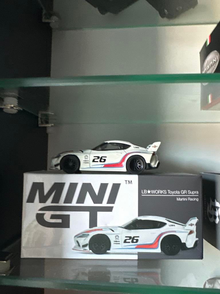 MiniGT Toyota GR Supra LBWORKS Martini Racing, Kinderen en Baby's, Speelgoed | Speelgoedvoertuigen, Ophalen of Verzenden, Nieuw