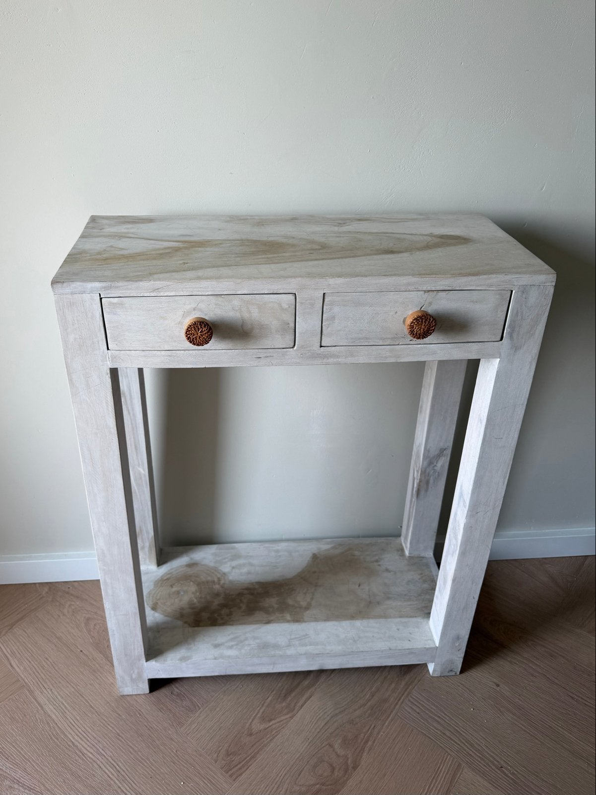 Sidetable mango hout verwassen wit 90x70x30cm, Ophalen, Gebruikt, 75 cm of meer, 60 cm of meer