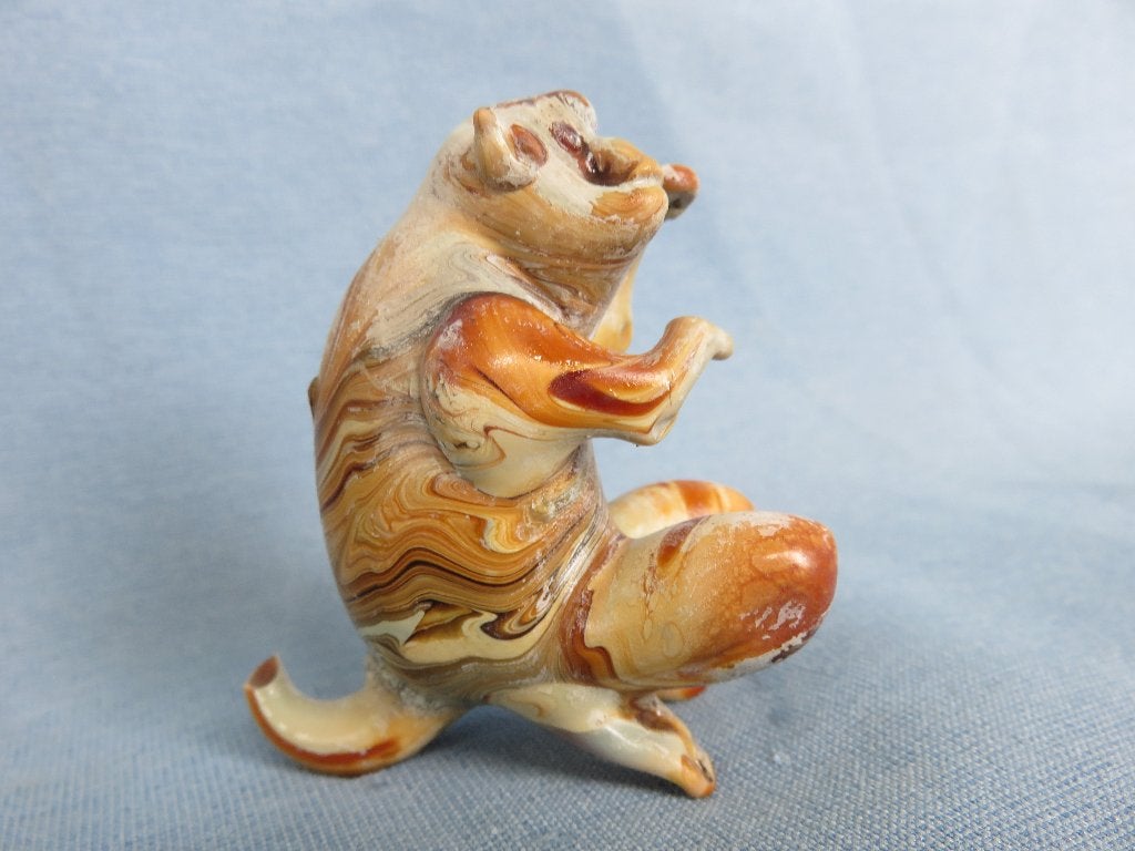 Aap in meerkleurig en massief glas - 20e eeuw, Antiek en Kunst, Ophalen of Verzenden