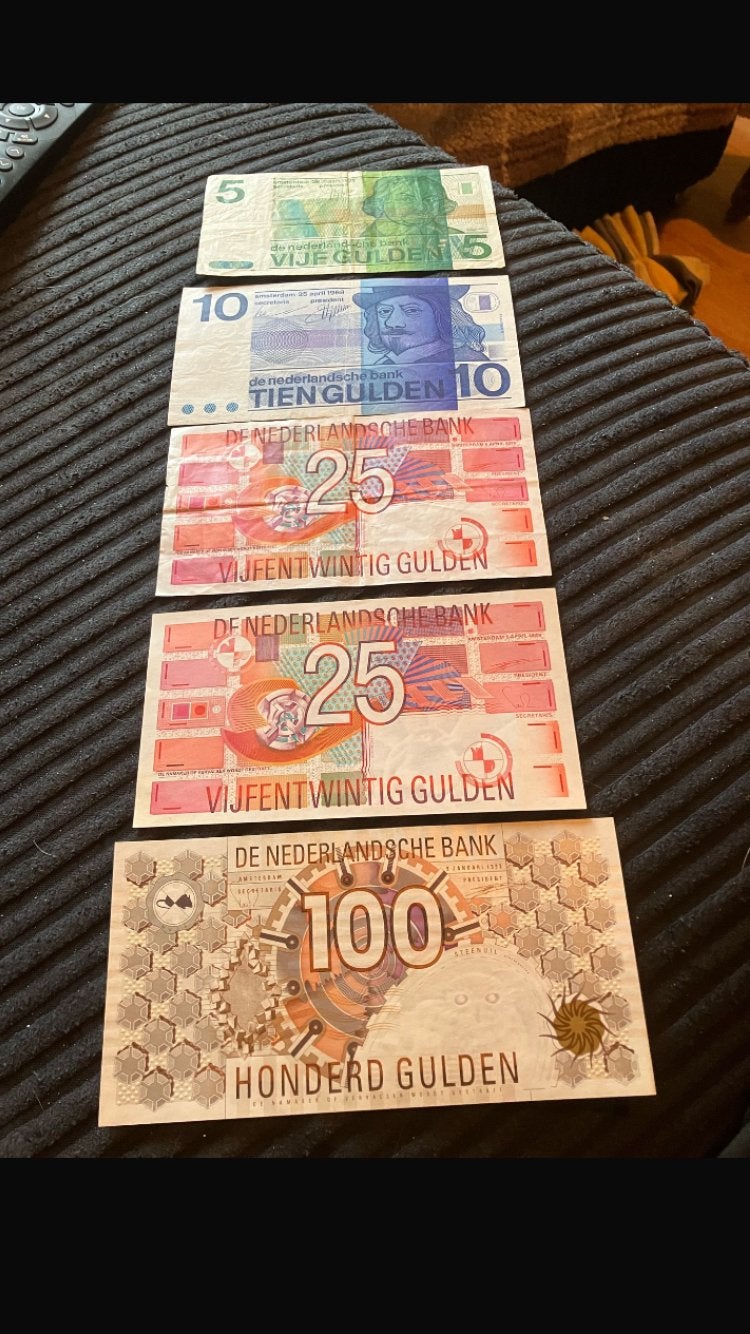 Gulden biljetten 100 en 25 gulden unc ophalen in noordwijk, Ophalen, Setje