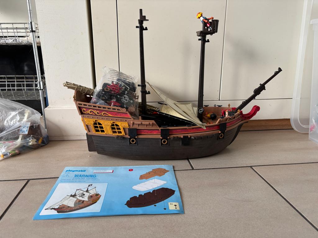 Playmobil 5135 Piratenschip - Compleet met handleiding, Kinderen en Baby's, Speelgoed | Playmobil, Ophalen of Verzenden, Zo goed als nieuw