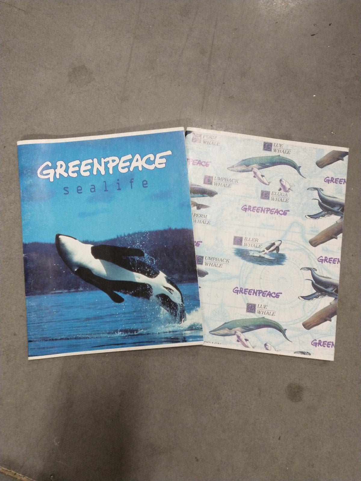 Vintage Greenpeace Sealife schriftenNotitieboekjes (2 stuks), Verzamelen, Ophalen of Verzenden, Nieuw