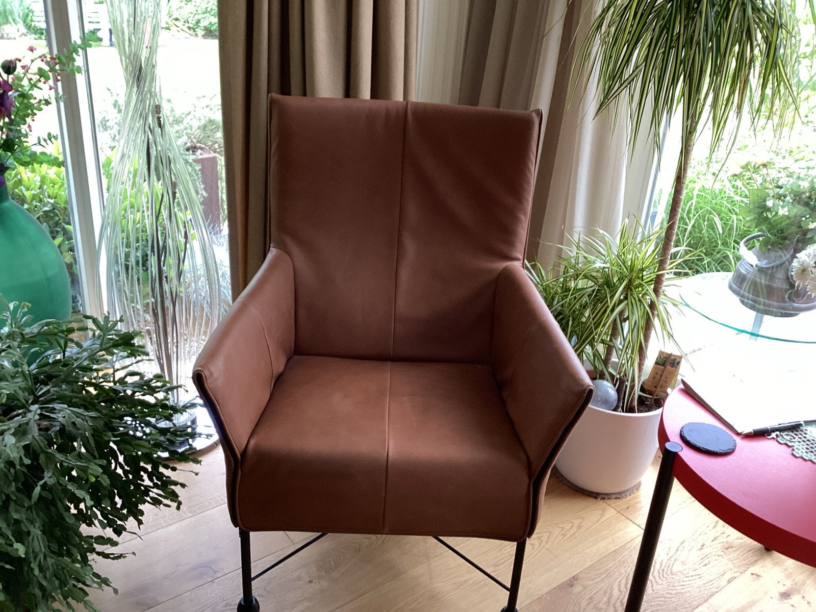 Montis Charly fauteuil in rancho leer - Zeer goede staat, Huis en Inrichting, Fauteuils, Ophalen, Zo goed als nieuw, Leer, 75 tot 100 cm