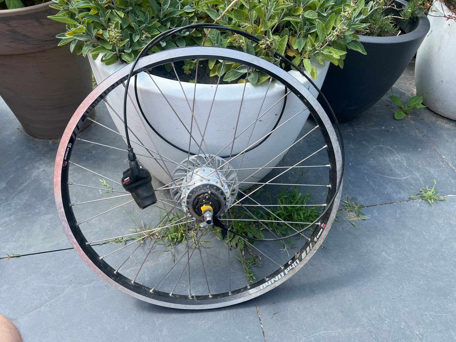 Shimano Nexus fietswiel met naafversnelling, Fietsen en Brommers, Fietsonderdelen, Gebruikt, Aluminium, Stadsfiets, Ophalen