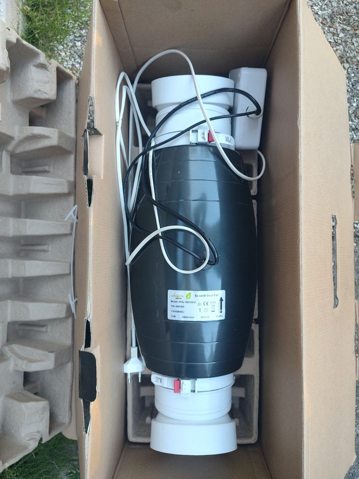 Whisper Gold Line Ecowatt Buisventilator WGL-100/125-E, Ophalen of Verzenden, Zo goed als nieuw