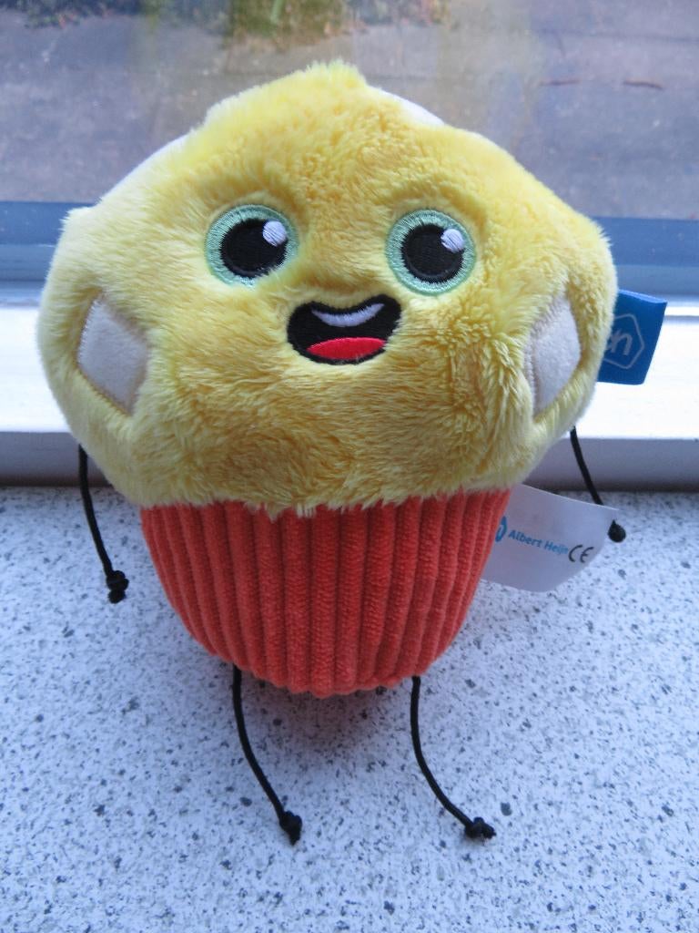 Cupcake met lachend snoetje van AH Albert Heijn, Albert Heijn, Overige typen, Ophalen of Verzenden, Zo goed als nieuw