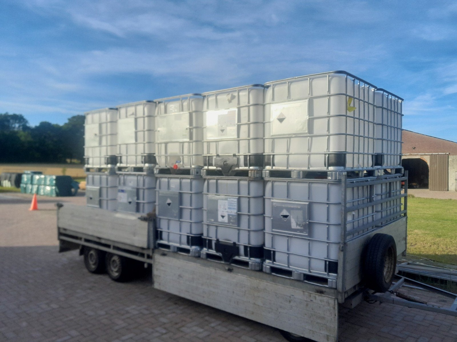 20 IBC containers 1000 liter - Nette en schone staat, Doe-het-zelf en Verbouw, Kratten en Dozen, Ophalen, 100 cm of meer, 60 cm of meer