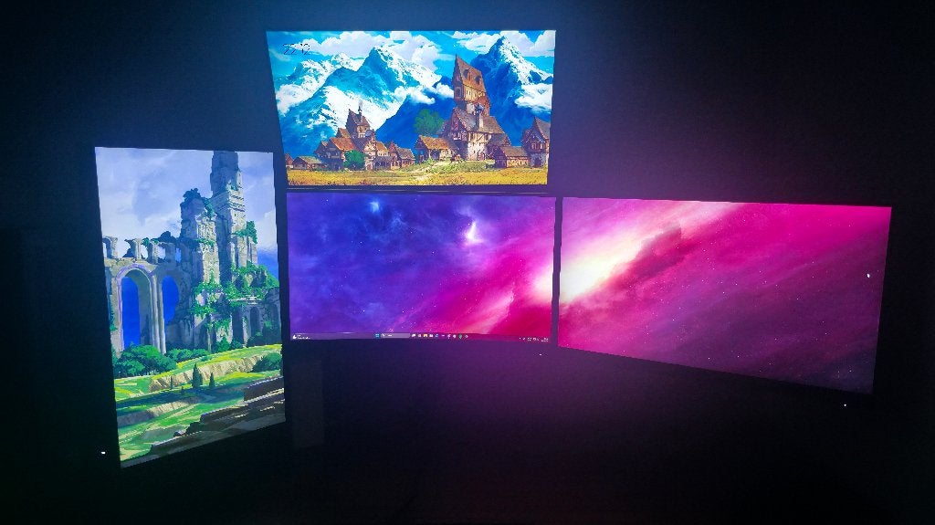 4x MSI Optix 144Hz monitor + monitorarm - bundel/los