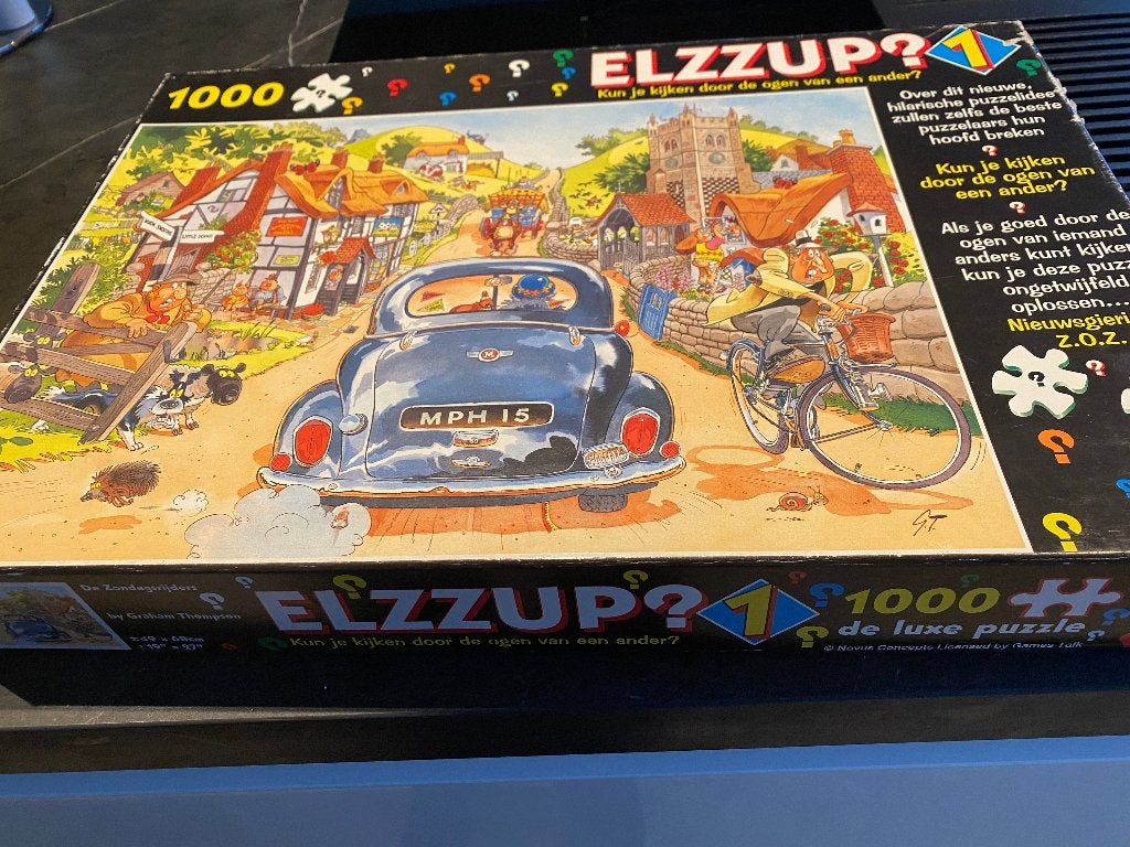 Elzup puzzel Kun je kijken door de ogen van een ander, Hobby en Vrije tijd, Denksport en Puzzels, Ophalen, 500 t/m 1500 stukjes