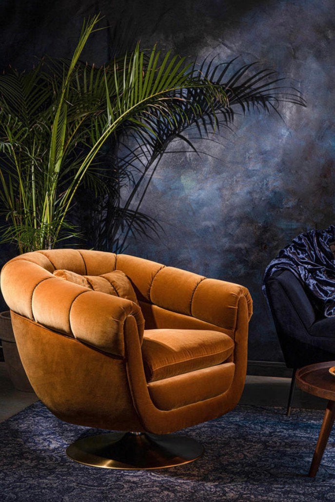 Dutchbone Fauteuil Member Whiskey, Ophalen, Zo goed als nieuw, 75 tot 100 cm, 50 tot 75 cm