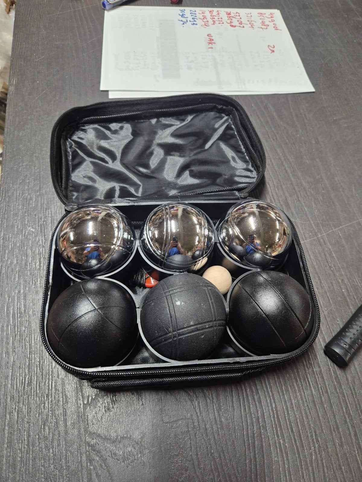 Jeu de boules set met 6 ballen en draagtas, Ophalen, Gebruikt