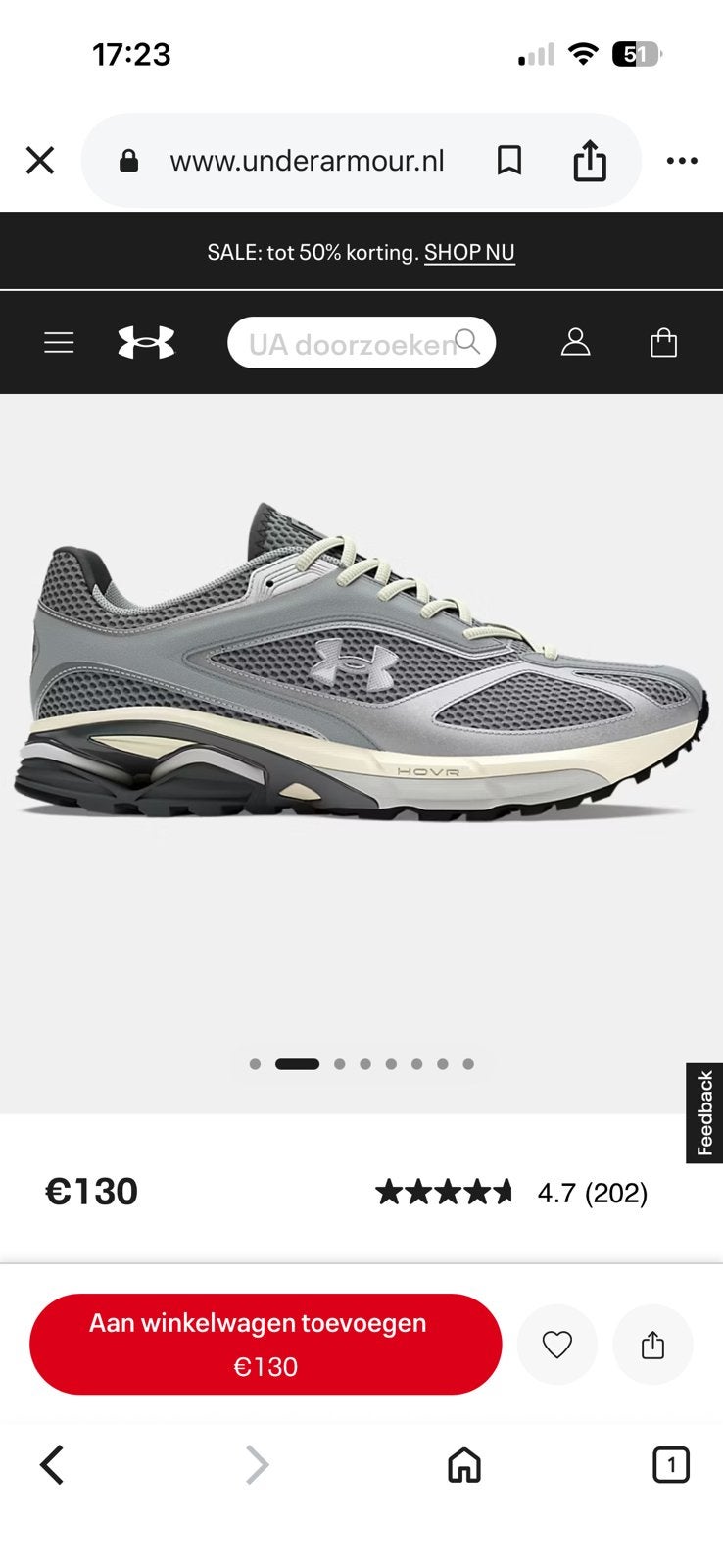 Under Armour Apparition sneakers 41 Als Nieuw, Ophalen of Verzenden, Zo goed als nieuw, Overige typen, Overige merken