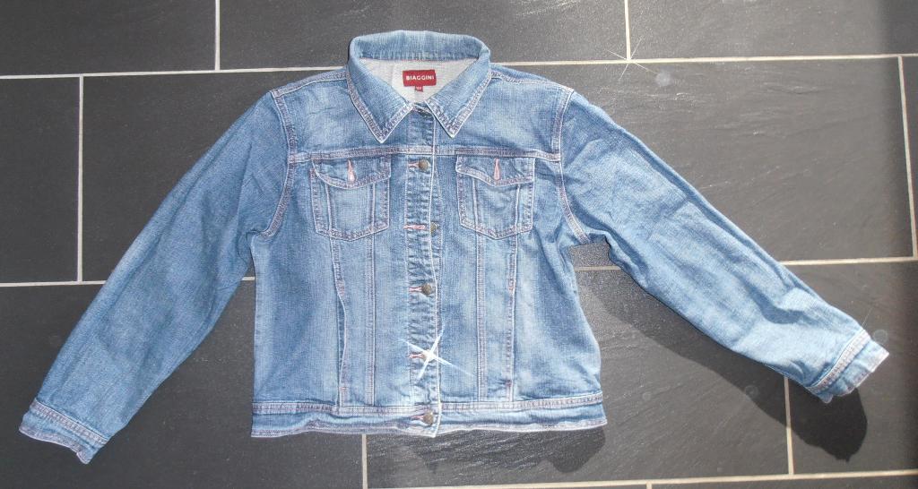 spijkerjas maat 42, Ophalen of Verzenden, Gedragen, Maat 42/44 (L), Blauw