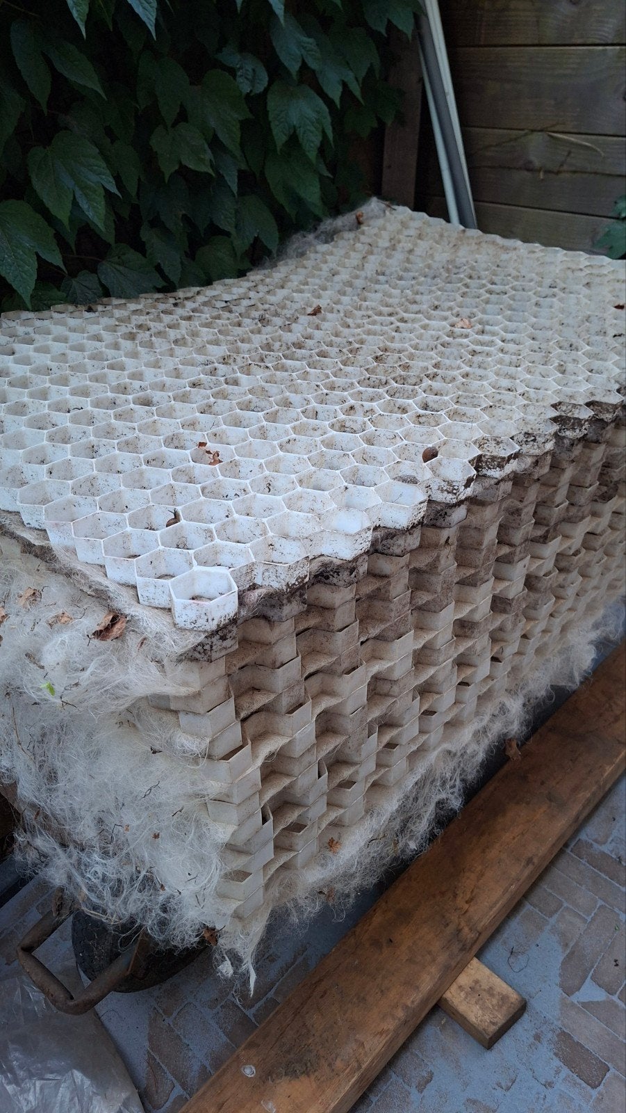 10 x Grindmatten 120x160 met geotextieldoek, Ophalen, Gebruikt
