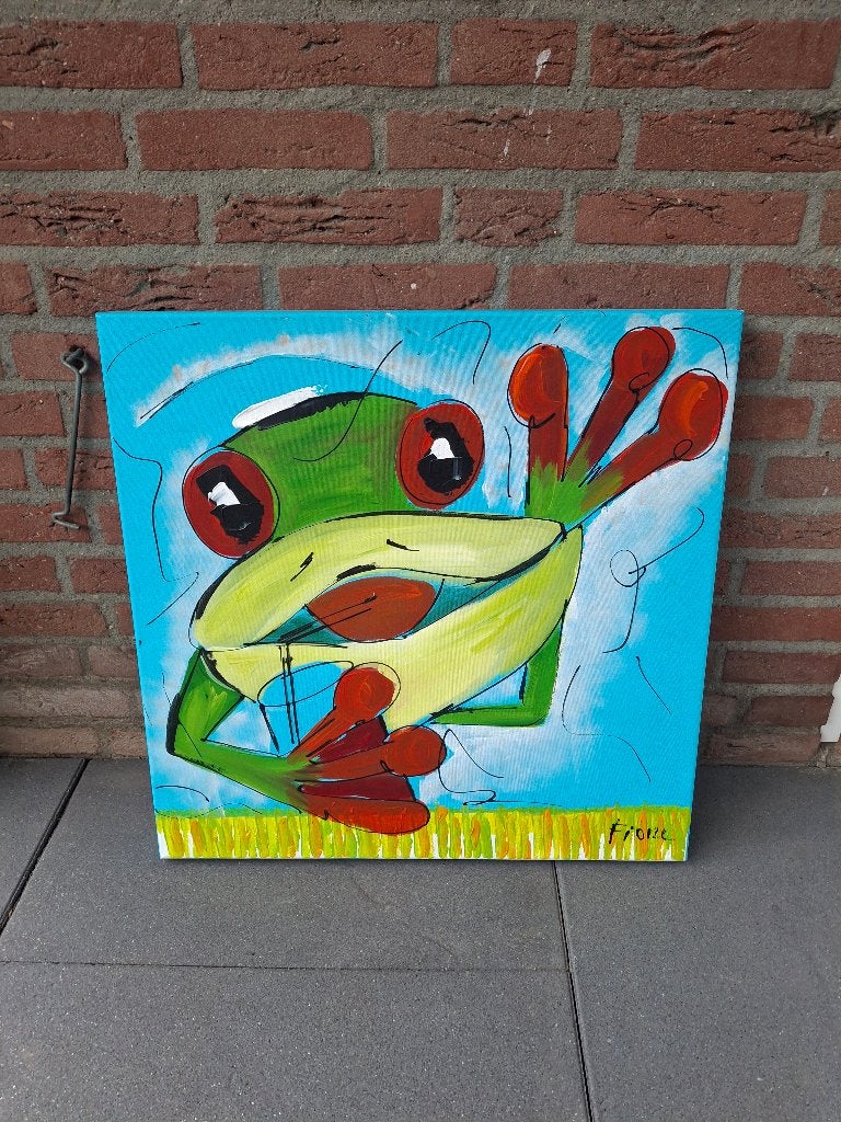 Schilderij kikker, Ophalen