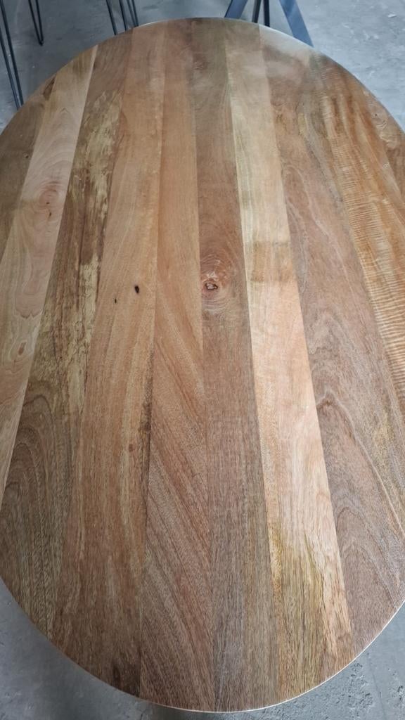 Mooie mangohouten eettafel 200x110 cm, Gebruikt, 100 tot 150 cm, Ophalen of Verzenden, Vijf personen of meer