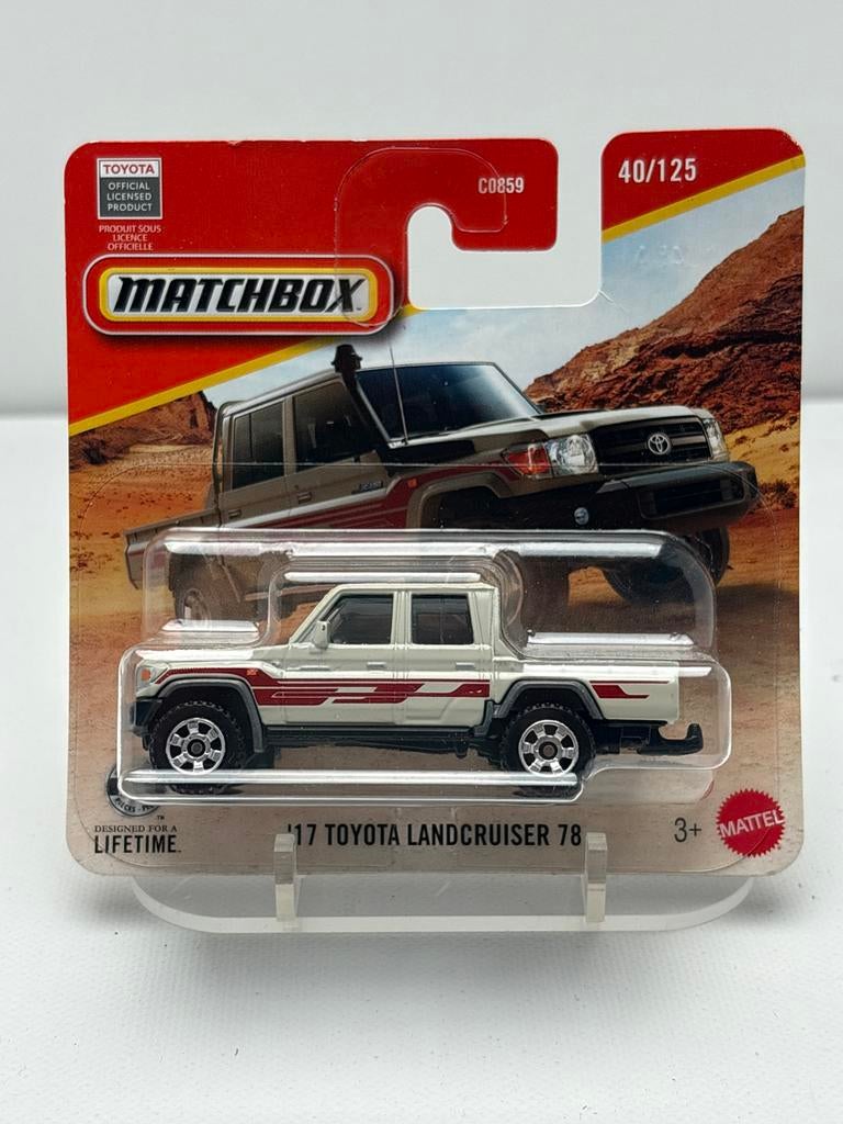 Matchbox '17 Toyota Landcruiser 78 - Nieuw in verpakking, Auto, Nieuw, Ophalen of Verzenden, Mattel