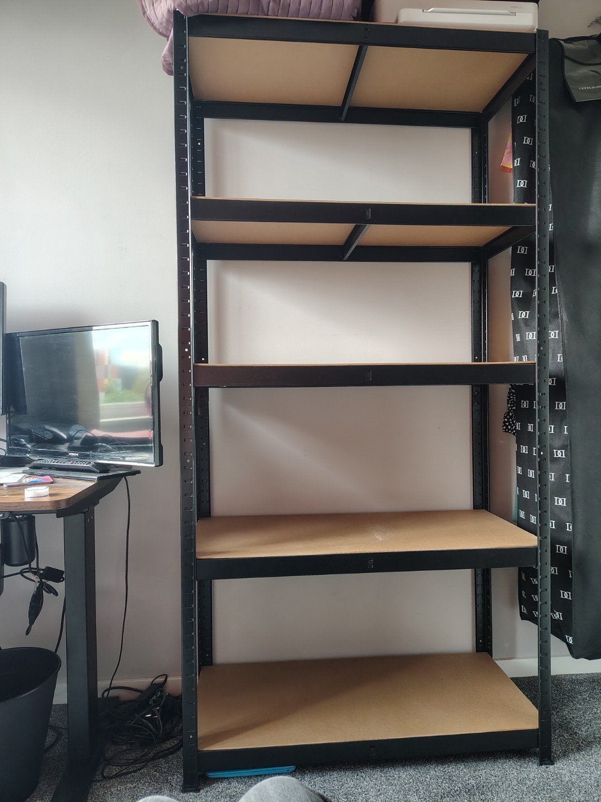 Stevig metalen opbergrek met 5 planken, Ophalen, Gebruikt