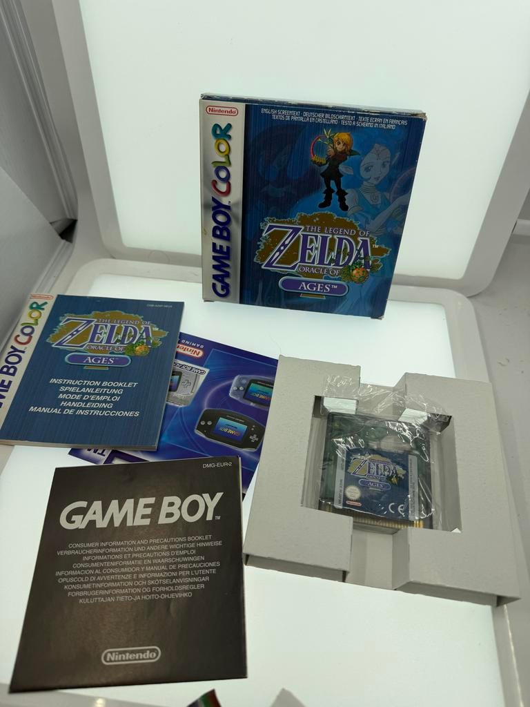 The Legend of Zelda Oracle of Ages Game Boy Color, 1 speler, Ophalen of Verzenden, Zo goed als nieuw, Role Playing Game (Rpg)