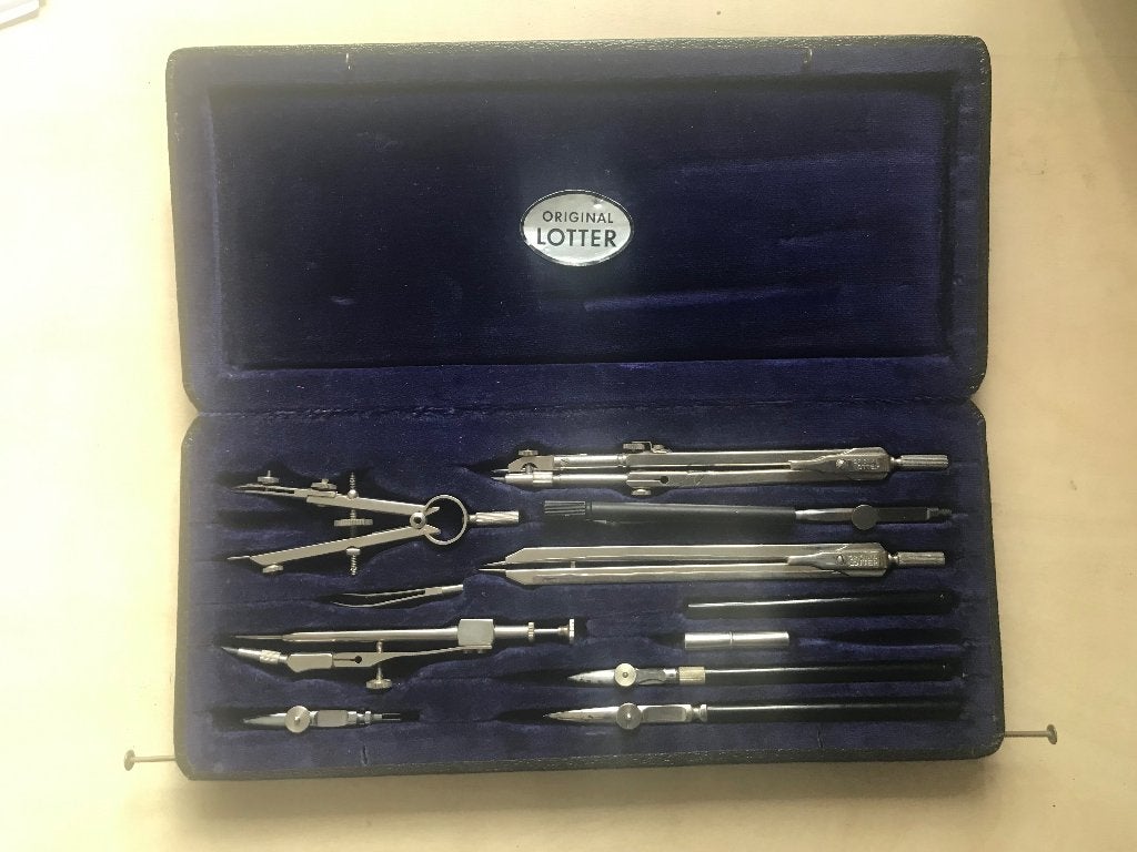 vintage tekenset original Lotter (Duits), Ophalen of Verzenden