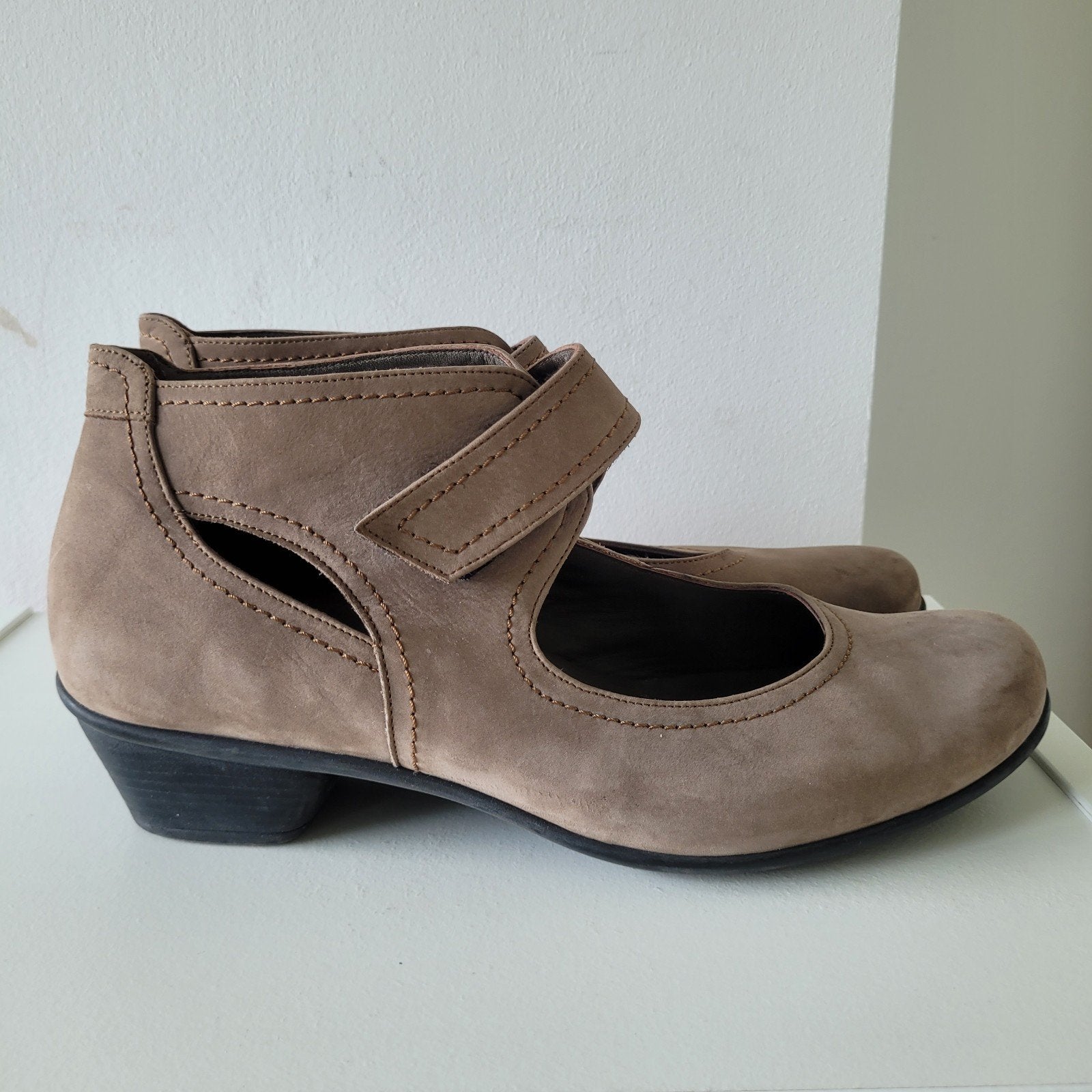 Durea mary jane schoenen met enkelband 7.5 G 41 bruin suede, Durea, Schoenen met lage hakken, Bruin, Ophalen of Verzenden