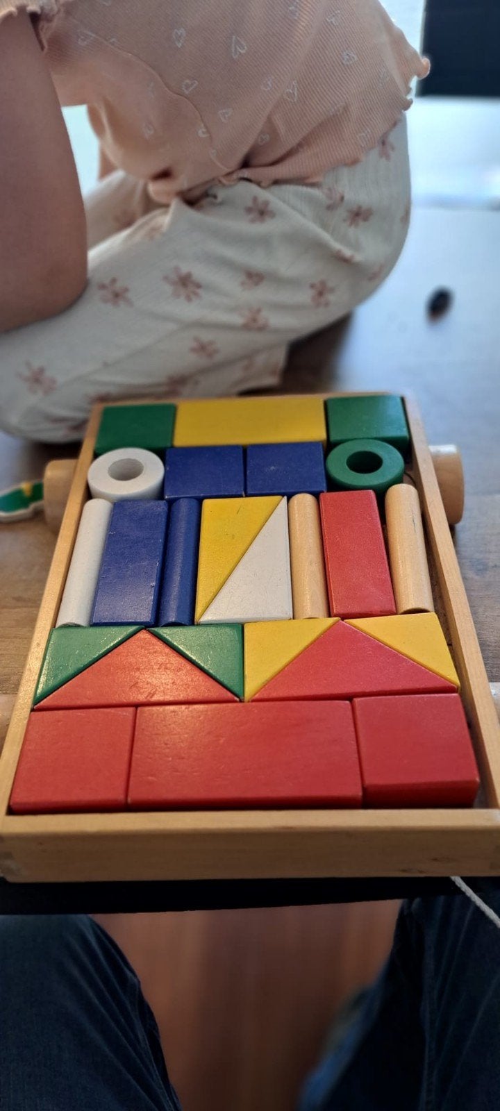 Blokkenkar met trekkoord, Ophalen