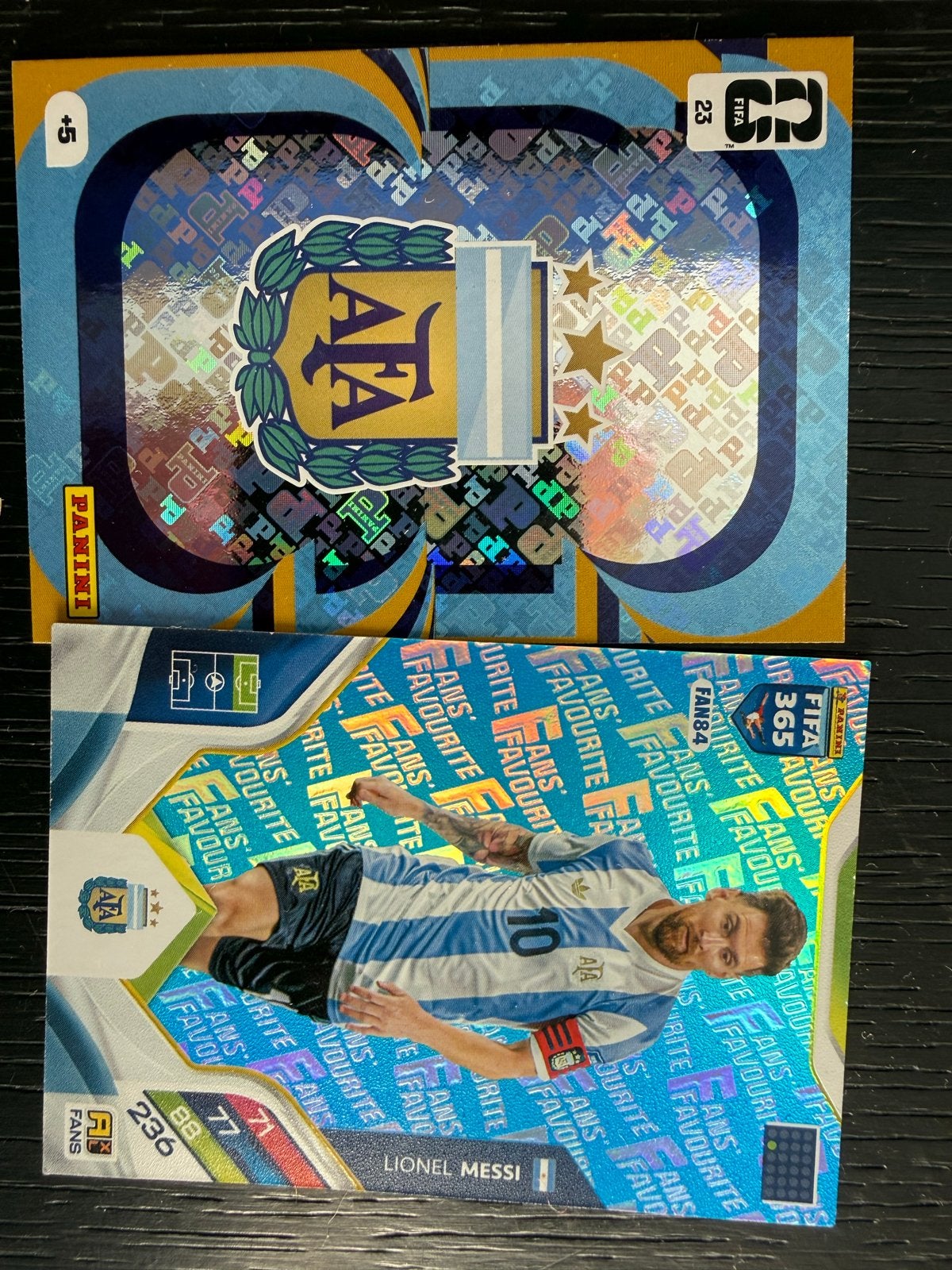 Panini FIFA 365 2023 Lionel Messi Argentinië kaart, Ophalen of Verzenden, Zo goed als nieuw, Buitenlandse clubs, Spelerskaart